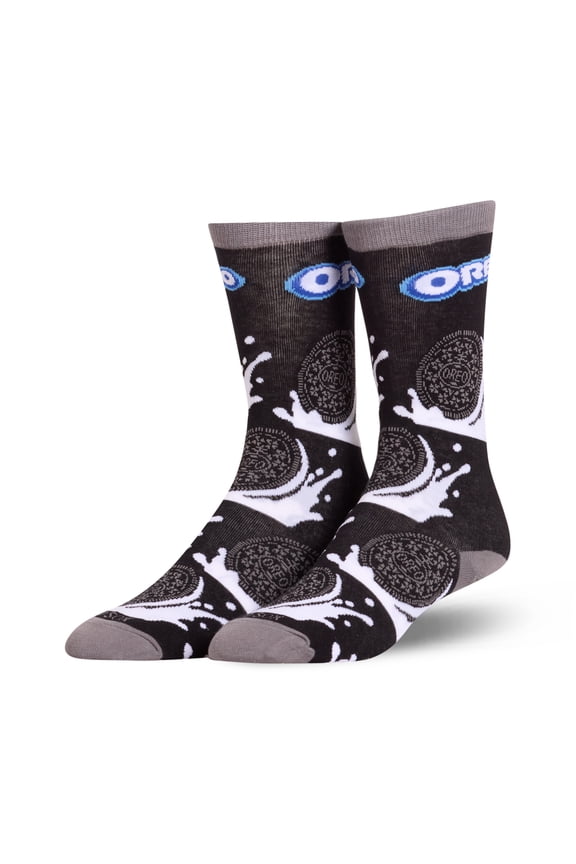 – Oreo Twists Crew Socks – Size Large for Men & Women – Cookie-Cream Graphic – Comfy