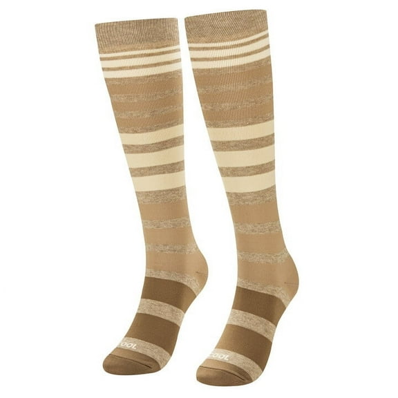 Cool Socks – Ombre Stripe Design – Knee High Length Compression Socks – 15–20 mmHg – Sport and Work