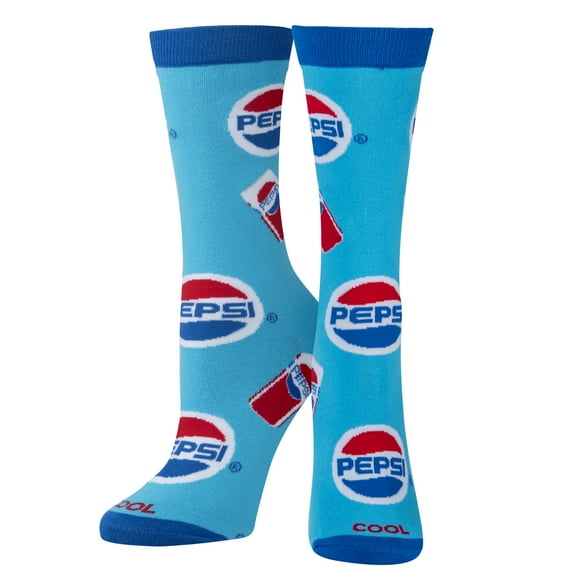 Cool Socks – Pepsi Soda Can Print – Novelty Crew Dress Socks – Medium Unisex Fit – Fun Gift Socks