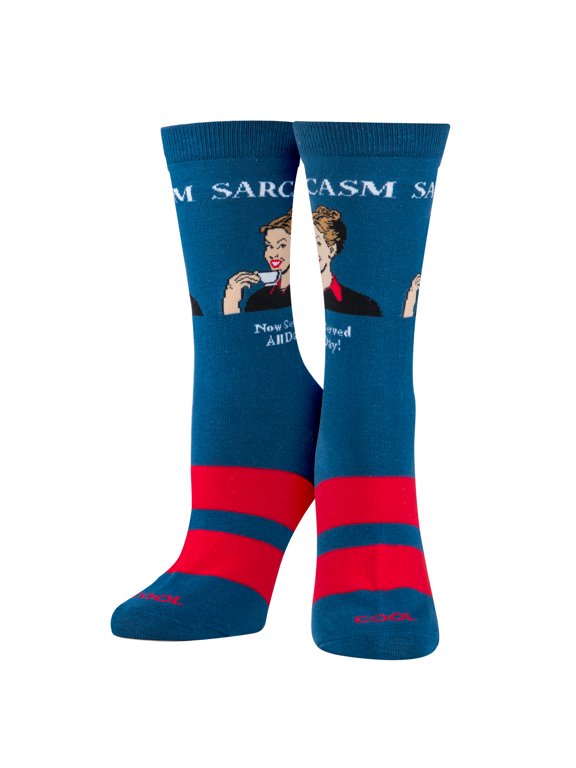 Cool Socks Sarcasm Sassy Funny Crew Socks, Size Medium