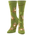 thumbnail image 1 of Cool Socks Sloths Fun Print Novelty Crew Socks for Women, Size 5-10, 1 of 6