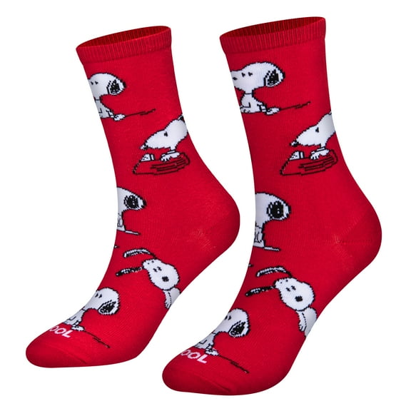 Cool Socks – Snoopy Crew Socks for Big Kids (Ages 7–10) – Peanuts Cartoon Novelty Sock – Fun Retro