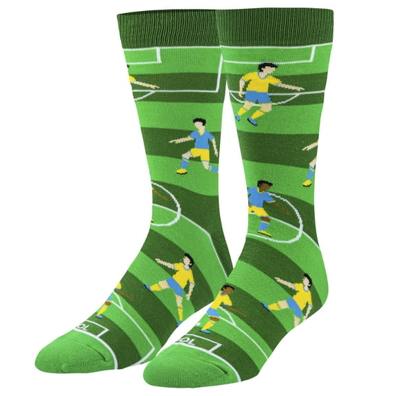 Cool Socks Soccer Fun Print Novelty Crew Socks for Men
