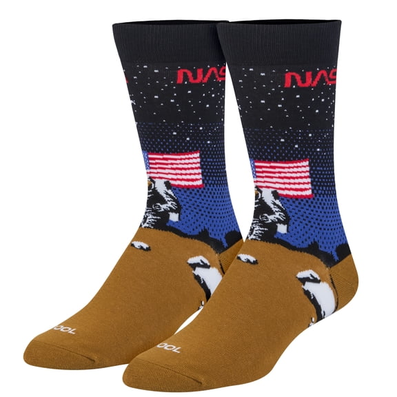 Cool Socks Space Exploration NASA Crew Socks, Size Large