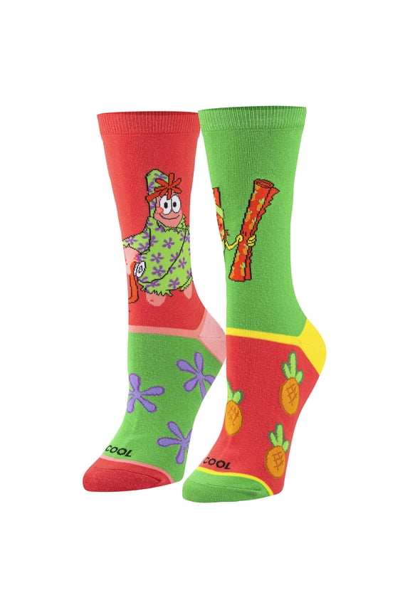 SpongeBob Fun Cartoon Print Novelty Crew Socks for Women