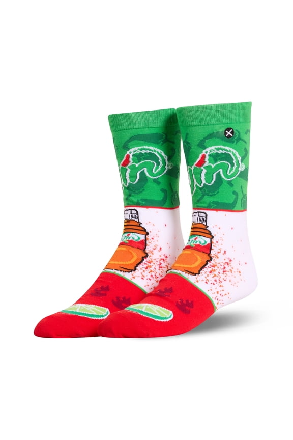 Cool Socks Tajn Mash-Up Crew Socks Size Large for Men & Women Spicy Seasoning Graphic Comfy