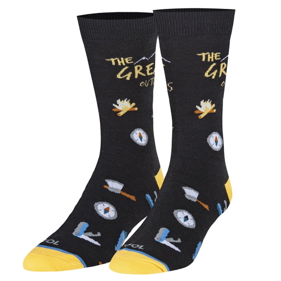 Cool Socks The Great Outdoors Novelty Funny Cool Crew Socks, Size Large