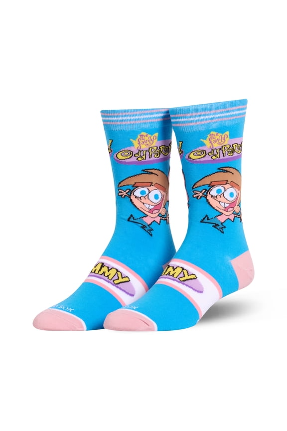 Timmy Turner Milkshake Crew Socks Size Large for Men & Women Nickelodeon Throwback