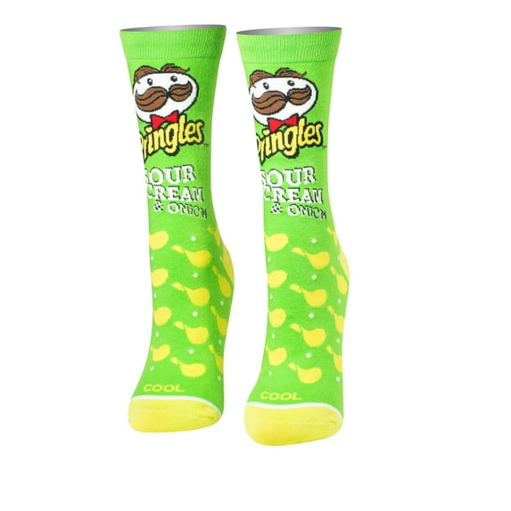 Cool Socks Unisex Novelty Crew Socks Pringles Chips Sour Cream, 9-13