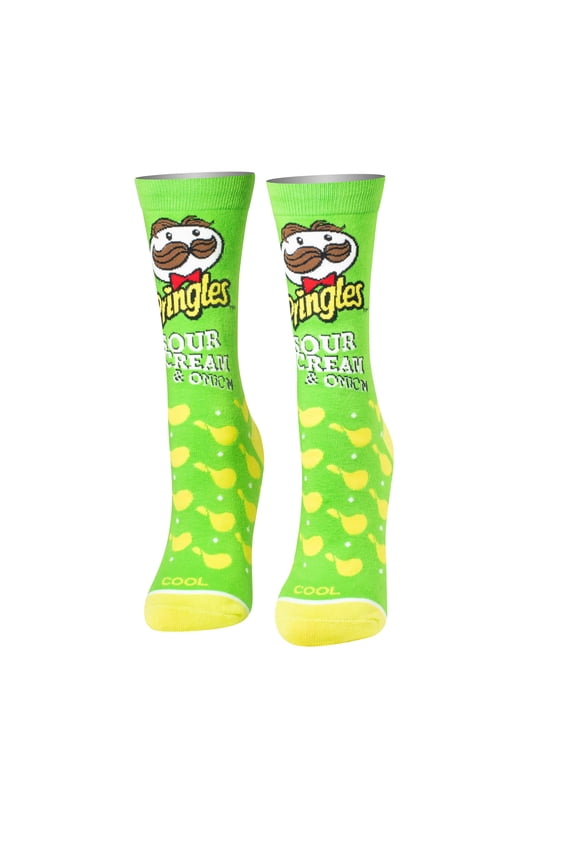 Unisex Novelty Crew Socks Pringles Chips Sour Cream, 9-13