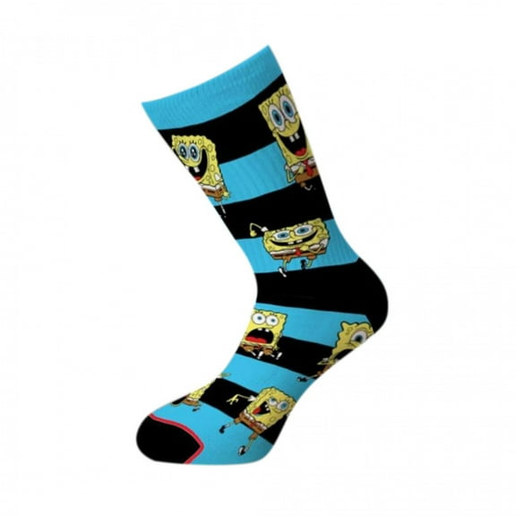 Cool Socks Nickelodeon Cartoon SquarePants, Funny Crew, Men's Women's, Fun Prints