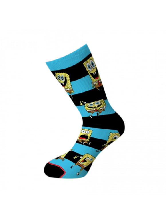 Cool Socks, Unisex, SpongeBob SquarePants, Crew Socks, Striped, One size Socks