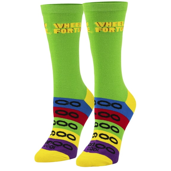 Cool Socks Wheel Of Fortune Fun Print Novelty Crew Socks for Men & Women