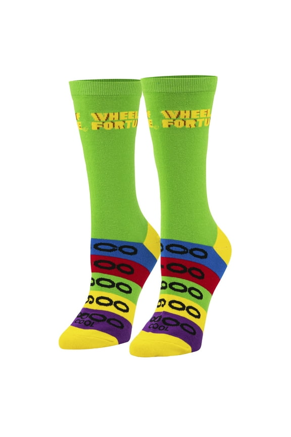 Wheel Of Fortune Fun Print Novelty Crew Socks for Men & Women