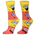 thumbnail image 1 of Cool Socks, Women's Funny Novelty Socks, Spongebob & Patrick Smiley Crew, Adult, 1 of 6