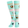 thumbnail image 1 of Cool Socks, Womens, Knee High Compression Socks, Cats Print, 1 of 6