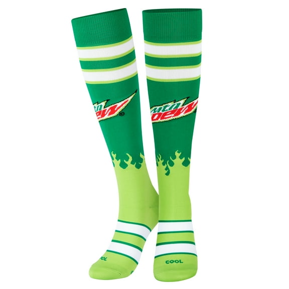 Cool Socks Unisex Novelty Crew Socks – Mountain Dew Logo Design, Fun Soda Print – Comfortable Cotton