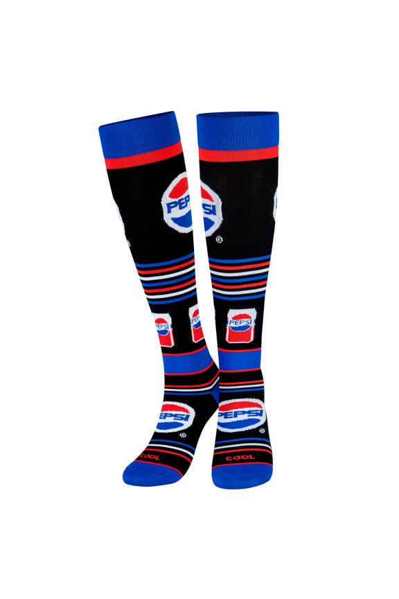 , Womens, Knee High Compression Socks, Pepsi Soda Print