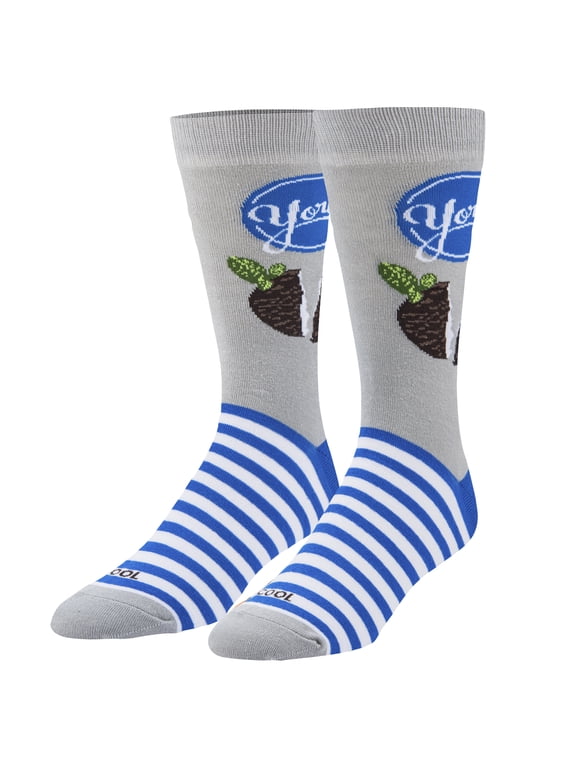 Cool Socks York Peppermint Pattie Novelty Candy Crew Socks, Size Large
