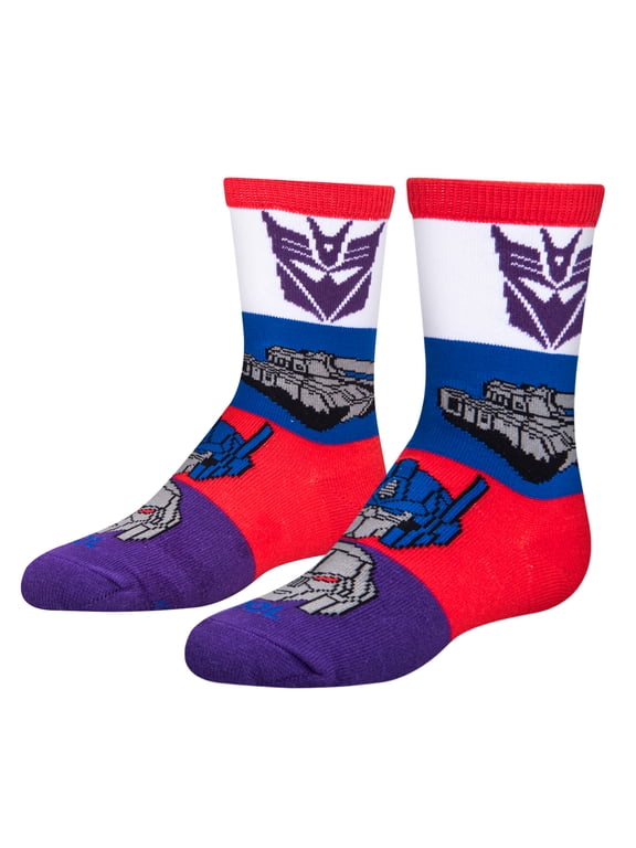 Cool Socks for Kids, Transformers Prime Vs Megatron, Crazy, Soft, Funny, 4-7 Years
