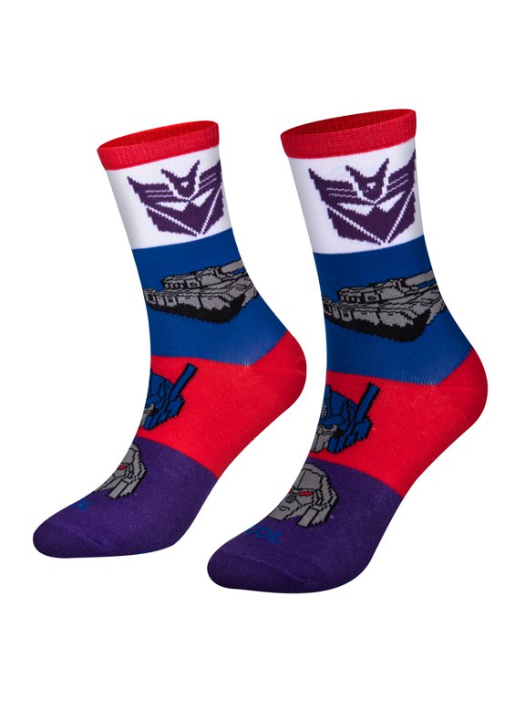 Cool Socks for Kids, Transformers Prime Vs Megatron, Crazy, Soft, Funny, 7-10 Years