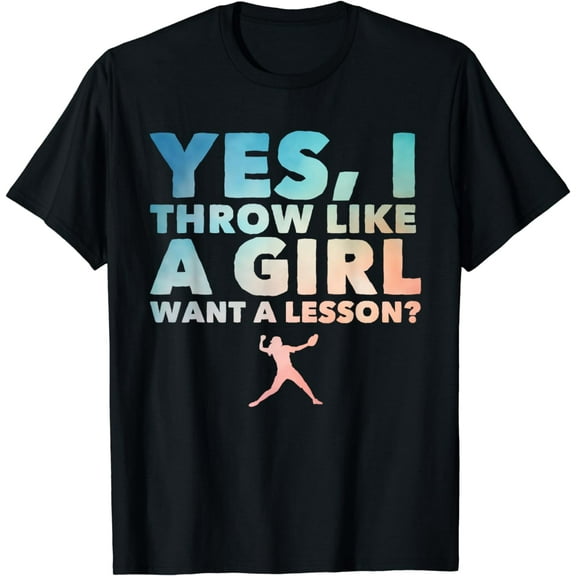 Cool Softball Design For Women Girls Pitcher Softball Player T-Shirt