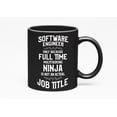 thumbnail image 1 of Cool Software Engineer, Black 11oz Ceramic Mug, 1 of 5
