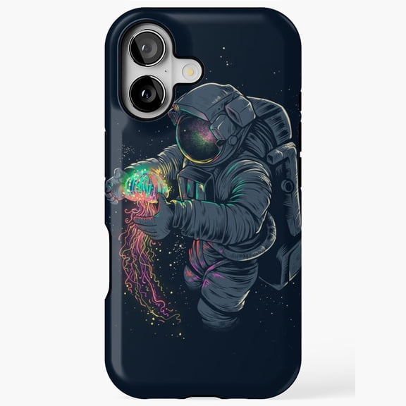 Cool Space Jellyfish Art Phone Cover for iPhone 11 12 13 14 15 16 17 Pro Max