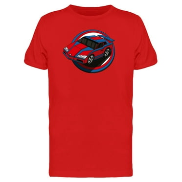 Cool Speed Car Cartoon T-Shirt Men -Image by Shutterstock, Male 3X-Large