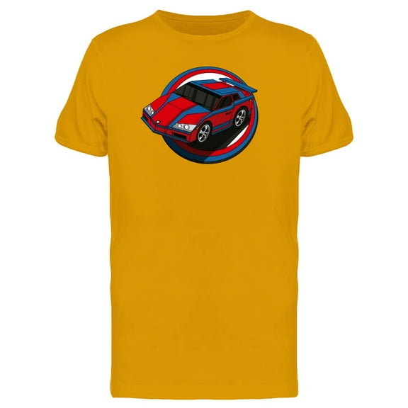 Cool Speed Car Cartoon T-Shirt Men -Image by Shutterstock, Male 3X-Large
