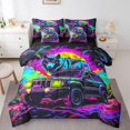 thumbnail image 1 of Cool Speed Truck Comforter Set 7 Pieces,Wolf Animals Jungle Adventure Bed Set,Hawaii Coconut Tree Bedding Bed in a Bag,Full (1 Comforter,2 Pillowcase,2 Pillow Covers,1 Flat Sheet,1 Fitted Sheet), 1 of 5