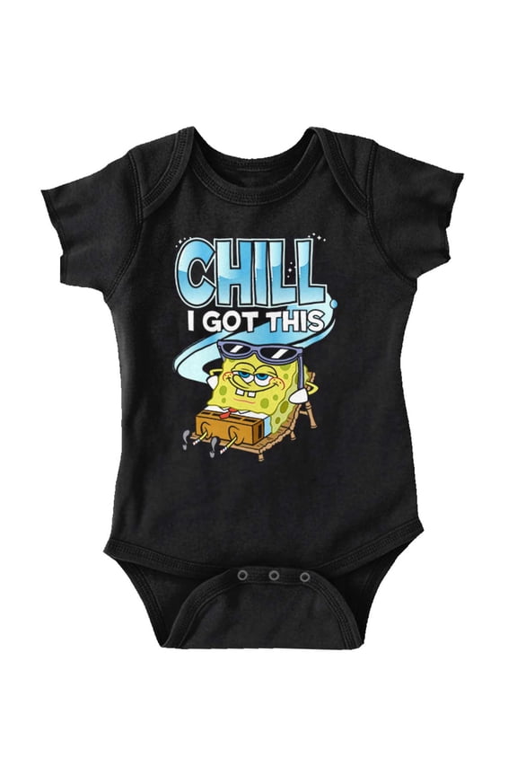 Cool Spongebob Chill I Got This Romper Boys or Girls Infant Baby Brisco Brands 12M