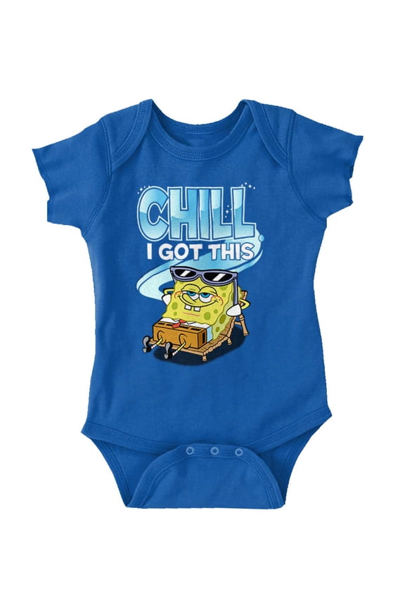 Cool Spongebob Chill I Got This Romper Boys or Girls Infant Baby Brisco Brands 6M