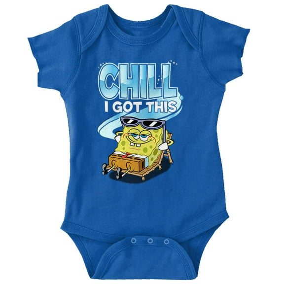 Cool Spongebob Chill I Got This Romper Boys or Girls Infant Baby Brisco Brands NB