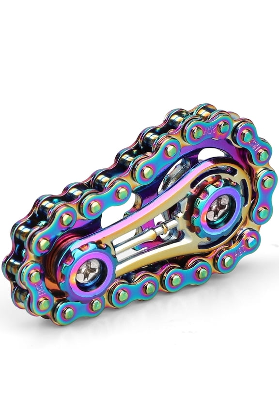 Cool Sprockets Fidget Chain, Hand Roller Toys for Kids Adults, Metal Transformable Sensory Bike Chain Gears, EDC Novelty Stress Relief Desk Office Easter Birthday Gift for Boys Girls Boyfriend Men