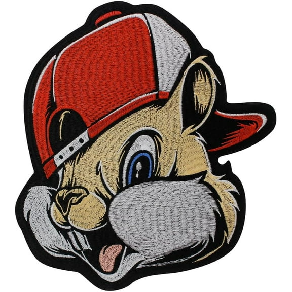 Cool Squirrel Iron on Sew on Jacket Backpacks Motorcycle Patches Individuality Fabric Badge DIY Decorative Fabric Patch 1 Piece