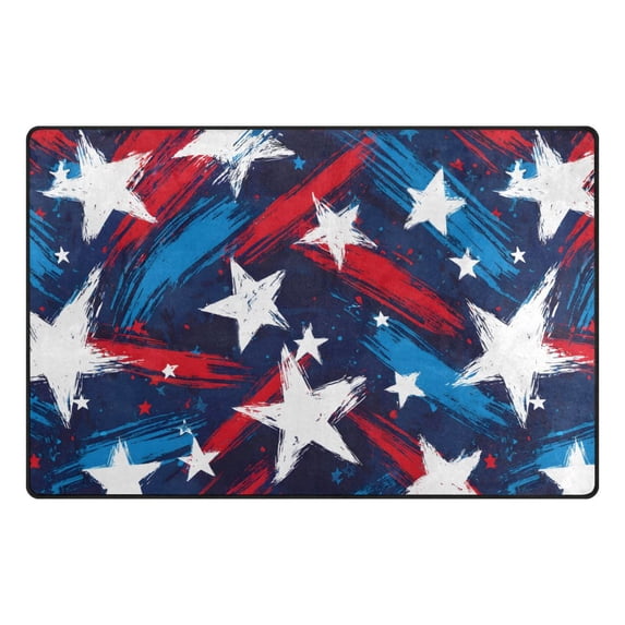 Cool Star Pattern Memory Foam Area Rug 31"x20" Non Slip, Absorbent, Fade Proof for Living Room, Bedroom, Office