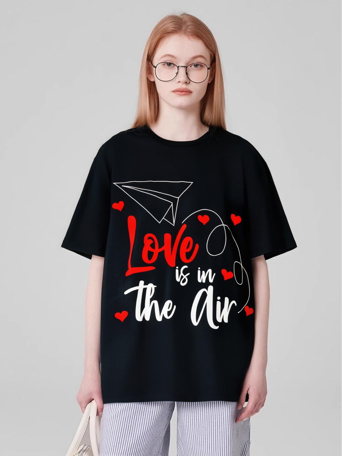 Cool Statement Heart Valentine'S In Love Romantic T-Shirt Fancy Print ...