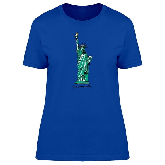 Cool Statue Of Liberty Doodle Tee Women's -Image by Shutterstock