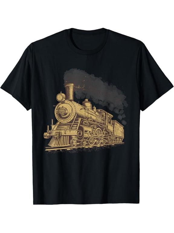 Cool Steam Train Art For Men Women Locomotive Train Lover T-Shirt