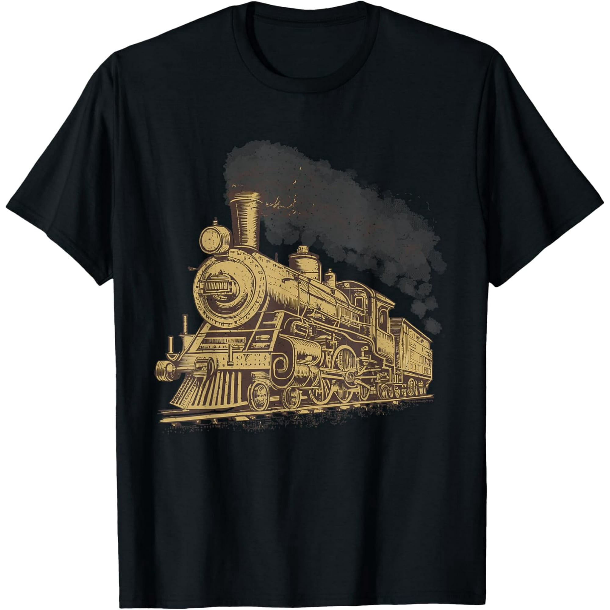 Tee-shirt cadeau d'amant de train de locomotive de chemin de fer modèle vintage