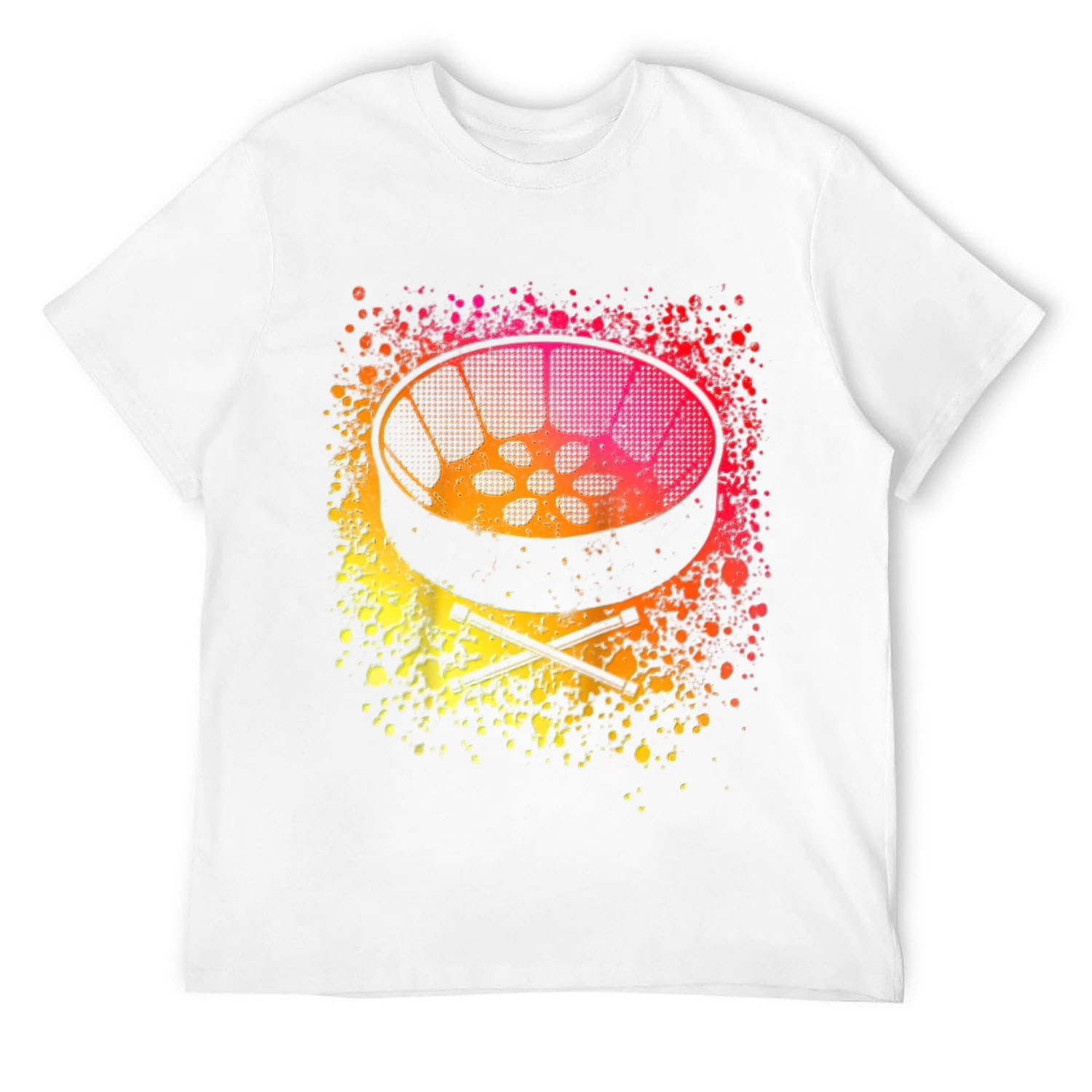 Cool Steel Pan Art in "Splats" for Steel Band Pannist Raglan Baseball