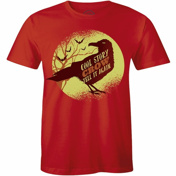 Cool Story Bro Crow Tell It Again Halloween Scary Horror Men's T-Shirt