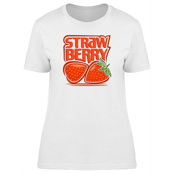 Cool Strawberries Doodle T-Shirt Women -Image by Shutterstock, Female Small