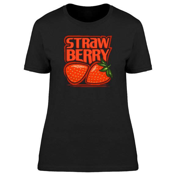 Cool Strawberries Doodle T-Shirt Women -Image by Shutterstock, Female x-Large