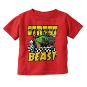 Cool Street Beast Cartoon Racecar Youth T Shirt Tee Boys Infant Toddler Brisco Brands 4T