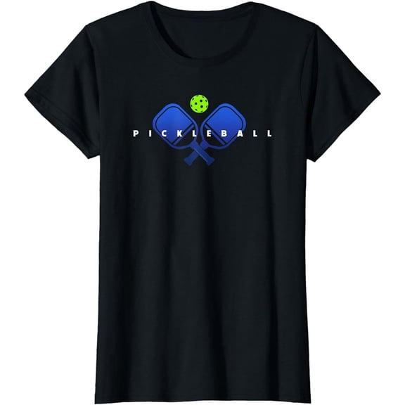 Cool Stylized Pickleball with Paddles and Ball Pickleball T-Shirt