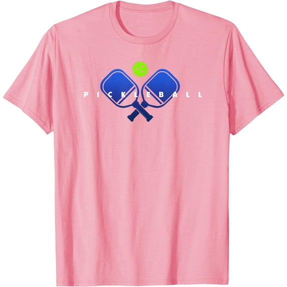 Cool Stylized with Paddles and Ball Pickleball T-Shirt,Purple color,size M