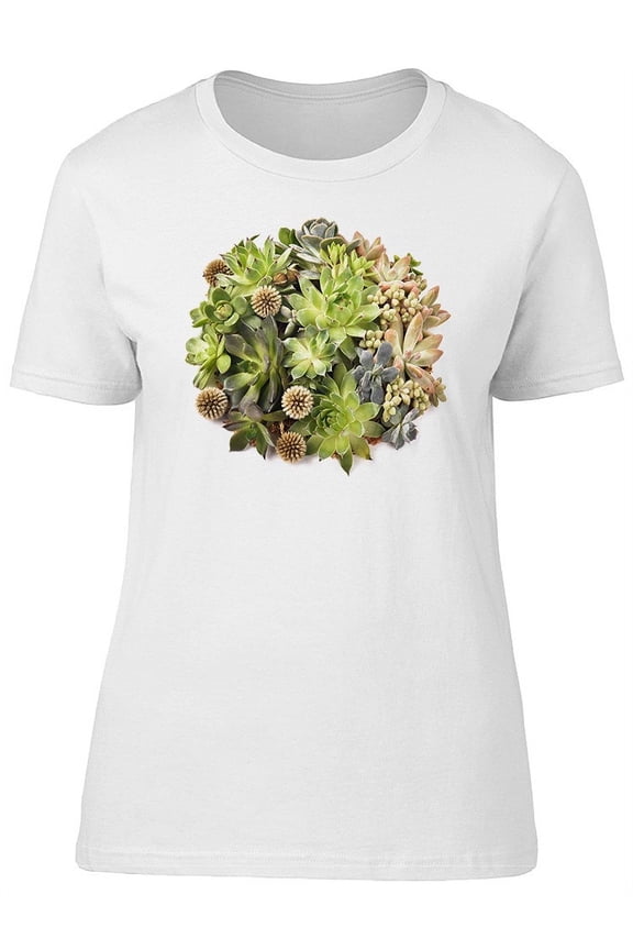 Cool Succulents Collage T-Shirt Women -Image by Shutterstock, Female x-Large