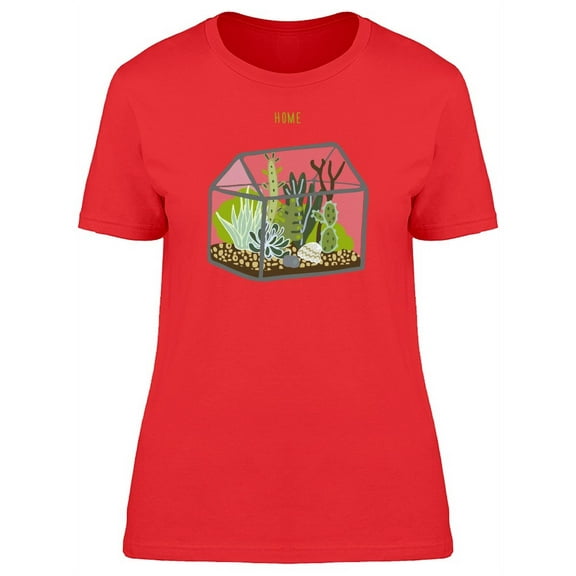 Cool Succulents Terrarium T-Shirt Women -Image by Shutterstock, Female Large